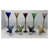 Colored Martini and Long Stem Cordials