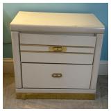 Brass and Laminate Nightstand
