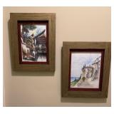 Framed Village Scenes