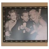 Framed Celebrities Becall, Bogart, Marilyn Photo