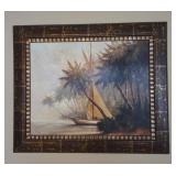 Framed Print Tropical Sailboat