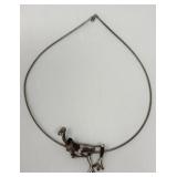 Sterling Frog Pendant and Necklace