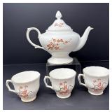 Crown Staffordshire Teapot and Tea Cups