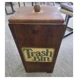 Wood Trash Bin