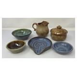 Pottery Bowls and Pitcher