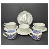 Assortment of Tea Cups with Salt and Pepper Shaker