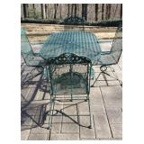 Green Outdoor Iron Table