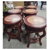 Rosewood Marble Top Stools