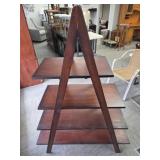 Wood Folding Ladder Shelf