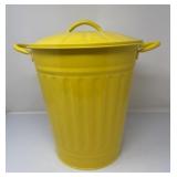 Yellow Metal Mini Trash Can