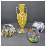 Decorative Murano Vase and Paper Weights