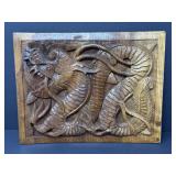 Carved Wooden Dragon Wall Plaque