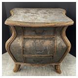 Bamboo and Linen Bombey Night Stand