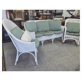 Wicker Sofa with Rocker and Arm Chair