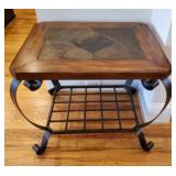 Tile, Metal and Wood Table