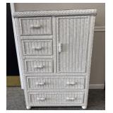 White Wicker Armoire