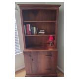 Handmade Bookcase with Storage, Lamp Included