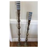 Tall Brass Candle Holders