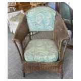 Cushioned Wicker Chair