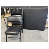 Folding Table and Four Chairs