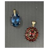 10 KT Gold and Gemstone Pendants