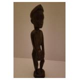 Tribesman Playing Drums African Carved Sculpture