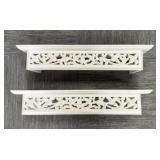 Carved Wooden Shelves