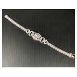 Sterling Silver Art Deco Style Bracelet