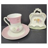 Austrian Tea Cup and Crumb Catcher