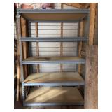 Metal and Pressboard Shelving Units