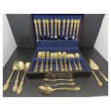 San Marcos Pattern Gold Plated Stainless Flatware