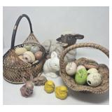 Baskets of Hand Painted Eggs and More