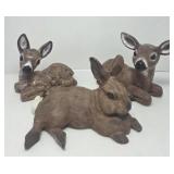 Ceramic Deer and Rabbit