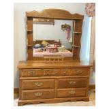 Three Over Four Dresser and Mirror by Broyhill