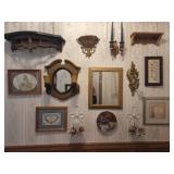Collection of Decor, Wall Sconces, Plates and More