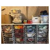 Quilting Pieces, Notions, and Storage Racks