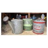 Vintage Heater and Galvanized Items