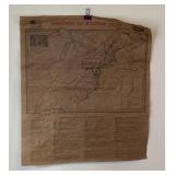 Replica Parchment Map of Revolutionary War