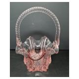 Pink Glass Basket