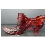 Fenton Ruby Red Glass Slipper