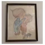 Framed Precious Moments Artwork