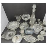 Assortment Vintage Cut Glass Serving Dishes
