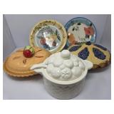 Decorative Ceramic Pie Plates with Lids and More
