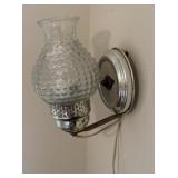 Clear Hobnail Wall Sconce