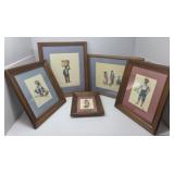 Framed Cross Stitch Charleston People