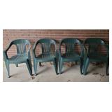 Green Plastic Outdoor Chairs