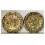 Repoussé Brass Tavern Chargers