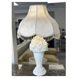 Large Floral Resin Lamp