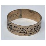 1K Gold Ring Dated 1899