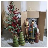 Lighted Tabletop Trees and Figurines